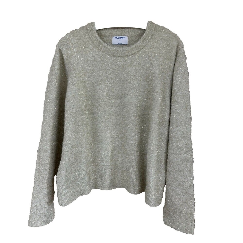 Old Navy Soft Gold Tinsel Knit Sweater XL